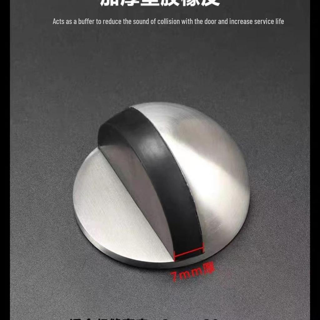 No-Punch Anti-Collision Waterproof Rubber Door Stopper for Glass Doors - Hole-Free Design, Turtle Top