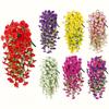 1pc UV-Resistant Artificial Morning Glory Eucalyptus Hanging Decor - Perfect for Home Garden Weddings Versatile Outdoor Decor