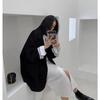 Women Loose Fit Long Sleeve Blazer Korean Style Casual Office Wear
