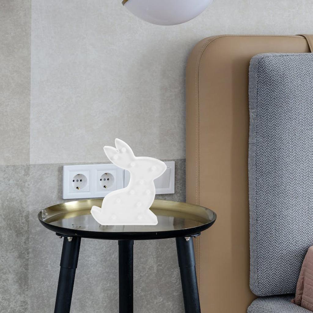 Rabbit LED Night Light 3W White Bedroom Kids Baby Nursery Bedside Table Lamp Eco-Friendly