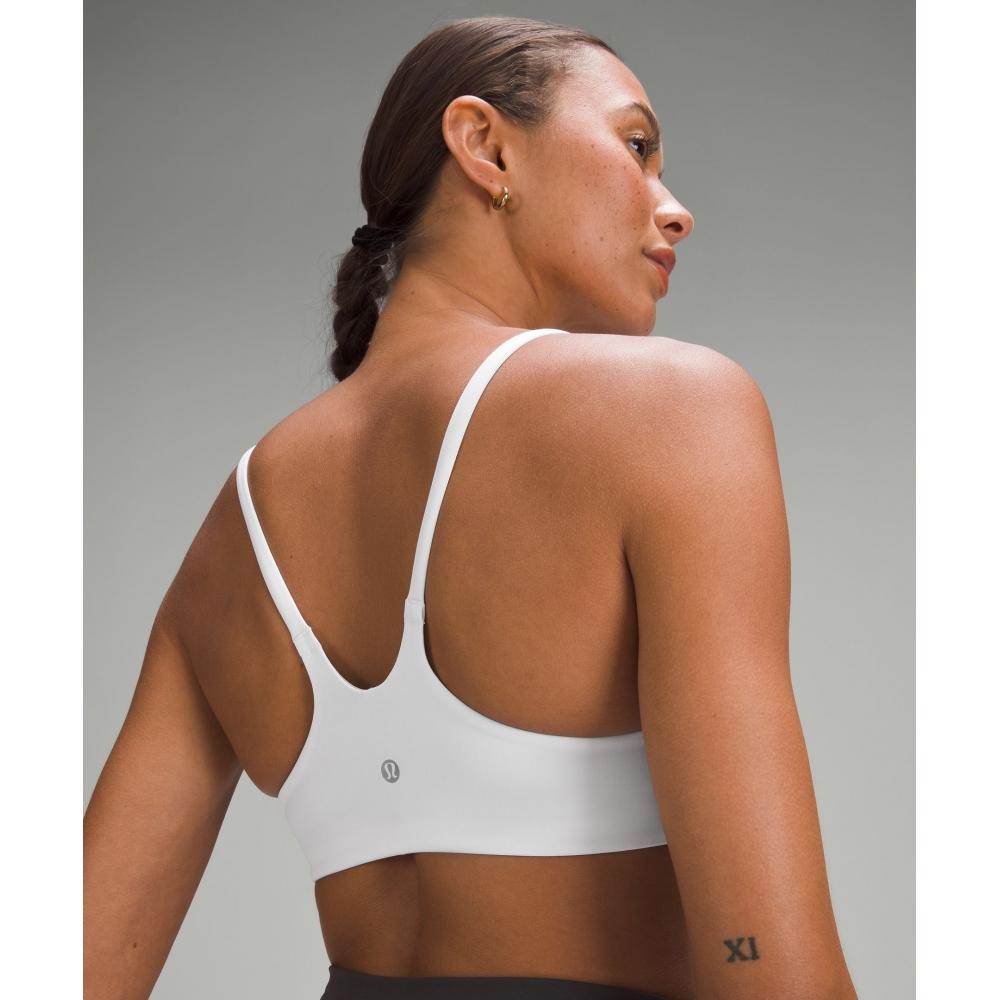 Lululemon Wunder TrAin StrAppy RAcer BrA  Light Support  A B Cup White