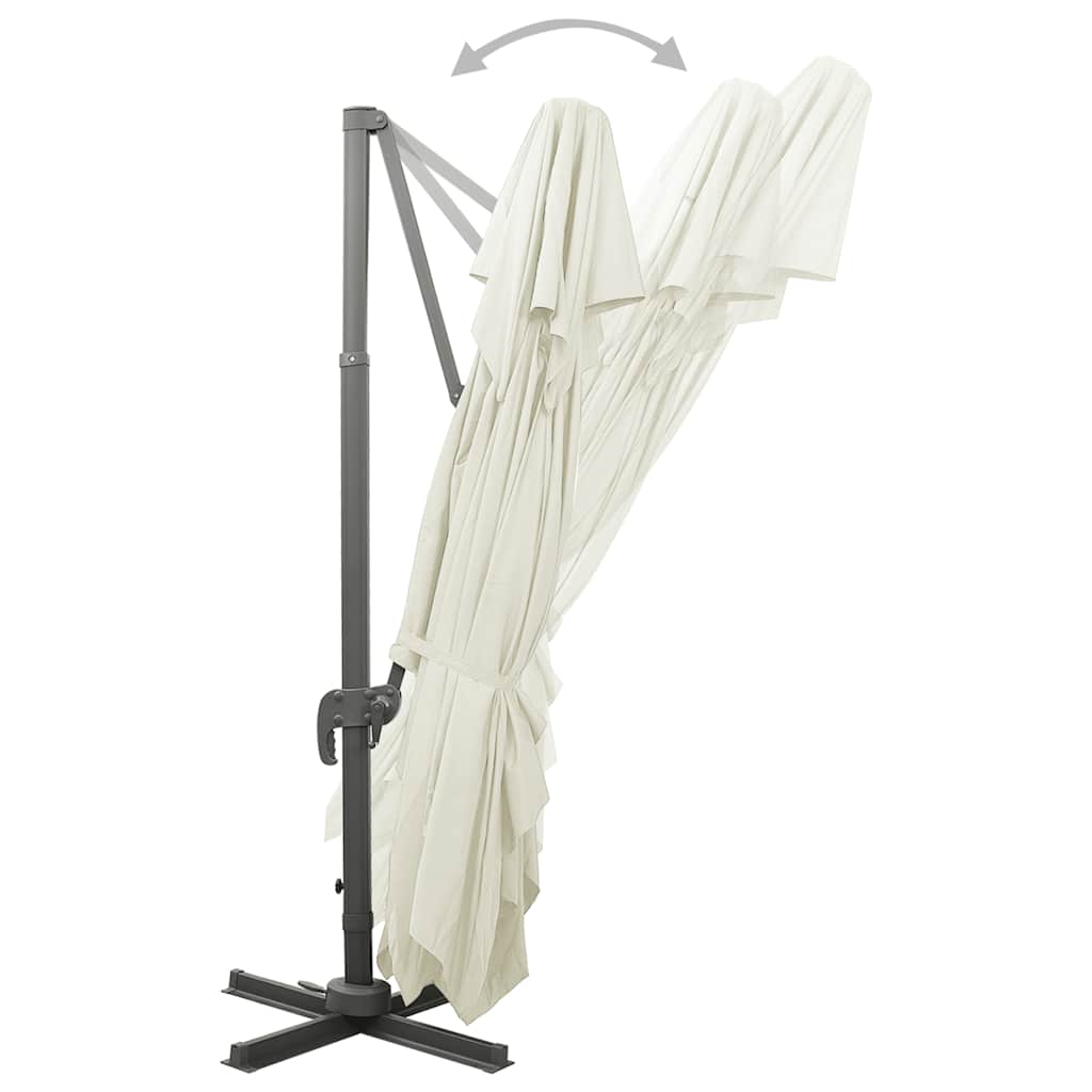 Double Top Cantilever Parasol In Sand 400 X 300 Cm