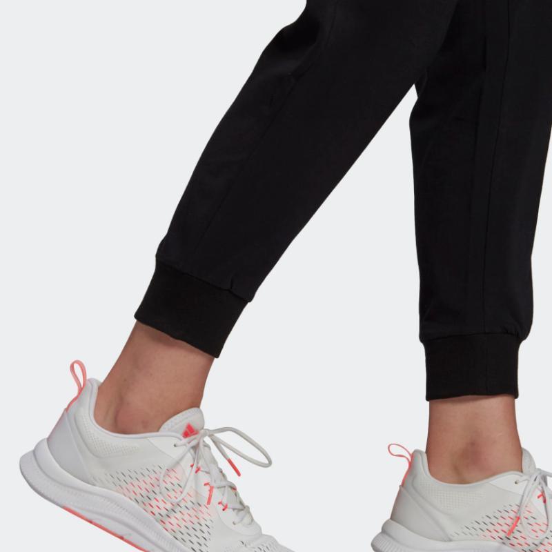 Adidas Casual Knitted Drawstring Sweatpants Women Bottoms Black GM5624