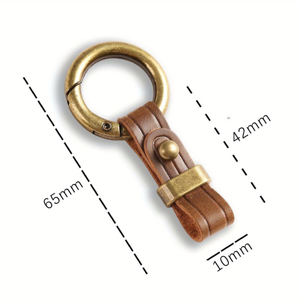 Genuine Leather Car Key Holder Metal Keychain EDC Smart Wallet Belt Hanging Keys Ring Small Gifts Man Keys Organizer