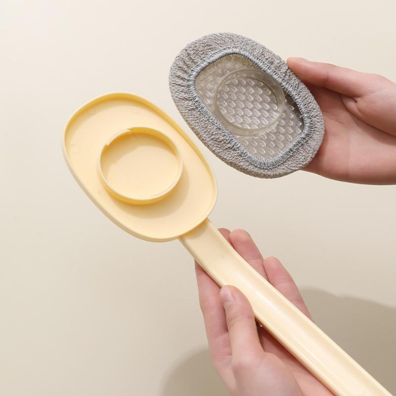 Bath Soft Back Scrubber Brush Bath Shower Scrubbing Brush With Handle Exfoliating Scrub Skin Massager Bath Supplies