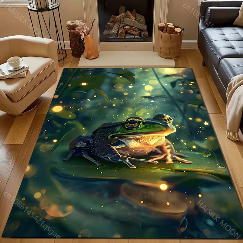 1PC Frog with Twinkling Starlight Carpet for Living Room Bedroom Sofa Home Decor Rus Non-slip Floor Mat Luxury Gift