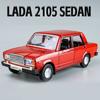 1/24 LADA 2105 Limousine Legierungsauto-Modell Diecast Metall Klassisches Fahrzeug Auto-Modell Simulation Ton und Licht Sammlung Kinderspielzeug Geschenk