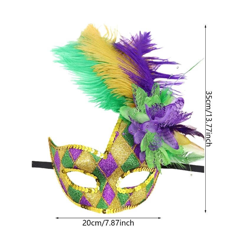 Mardi Gras Masquerade Masks Mardi Gras Party Masks Plastic Texture Festival Masks for Theme Parties and Festival Event