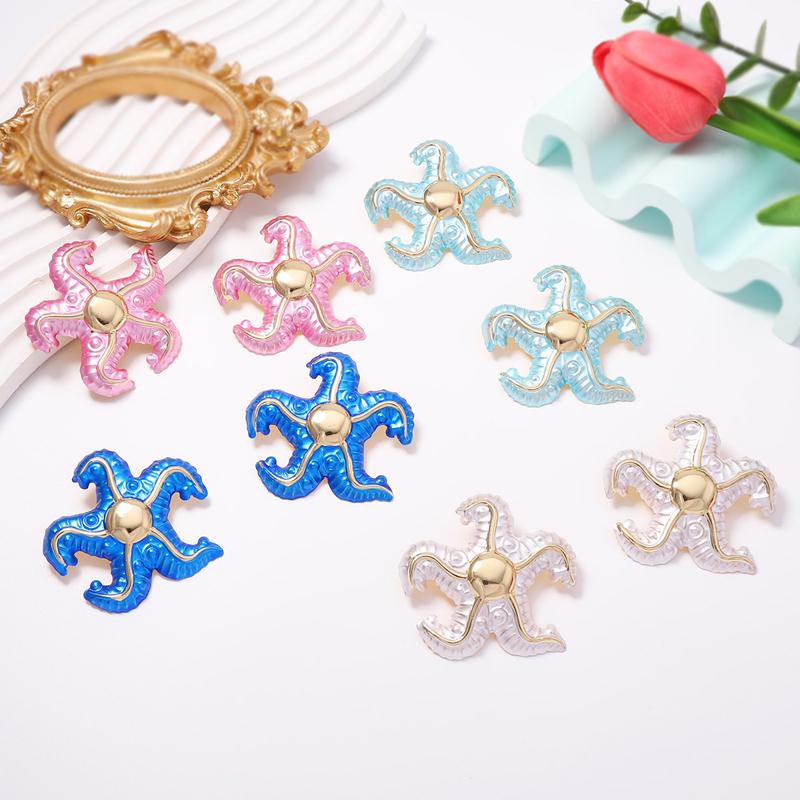 2026 New Summer Sea Star Irregular Stud Earrings for Women Exaggerated Colorful Star Personality Earrings Vacation Jewelry Gifts