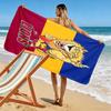 Brisbane Lions Print Beach Towel, Large Soft Quick Dry Towel for Beach Camping Swimming