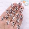 50pcs Resin Mini Colorful Halloween Decor Skeleton Skull Flat Back Stone Nail Art Appliques DIY Ear Scrapbook Accessories Crafts