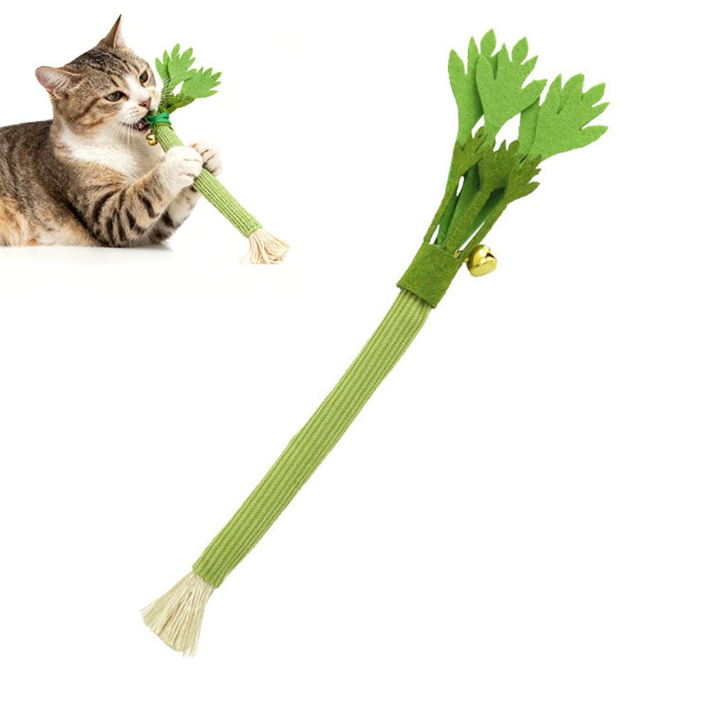 Catnip Chew Stick,Realistic Celery Cat Toy,Natural Dental Care Cat Toy For Teeth Cleaning,cat Chew Toy Cat Kicking Stick