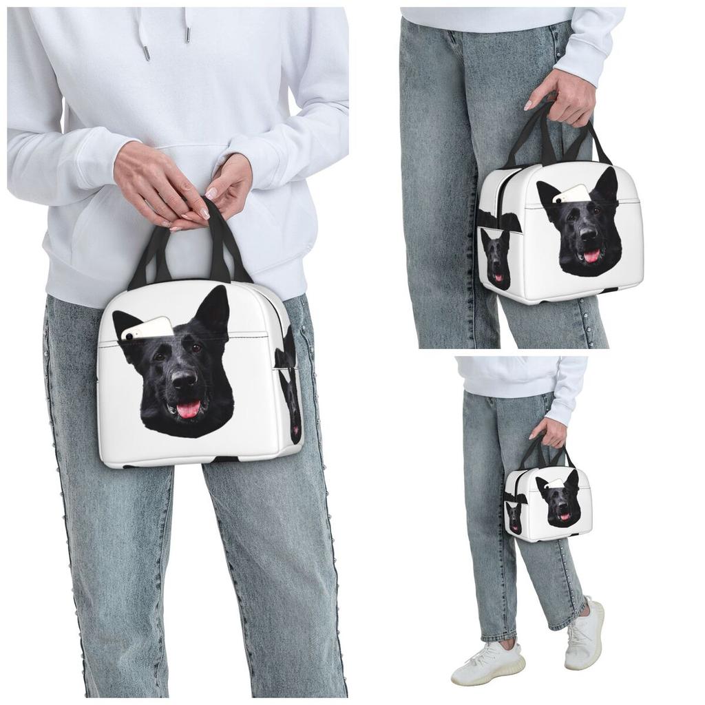 Black German Shepherd Dog - Stunning Insulated Lunch Bag for Women Office Cooler Thermal Food Box Tote Lunch Boxes Container