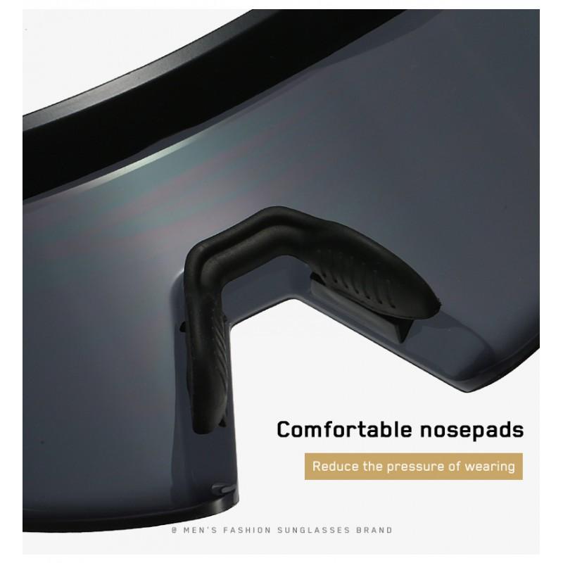 Large Frame Wraparound Cycling Sunglasses Outdoor Sports Windproof UV400 Protection PC Lens Unisex