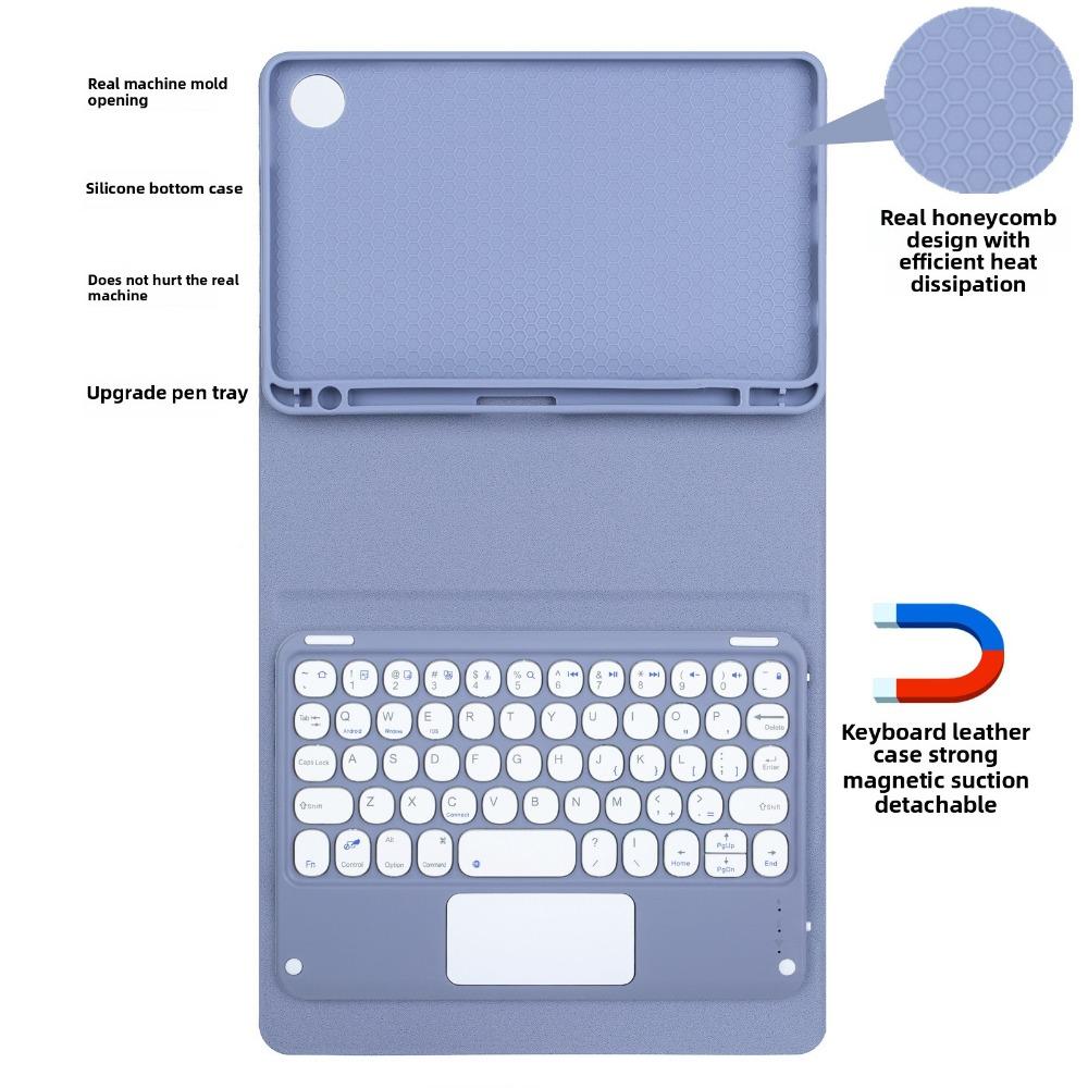 For Samsung Galaxy Tab A9 Case 8.7 Inch with Bluetooth Keyboard Silicone Cover Pen Holder Shockproof X115