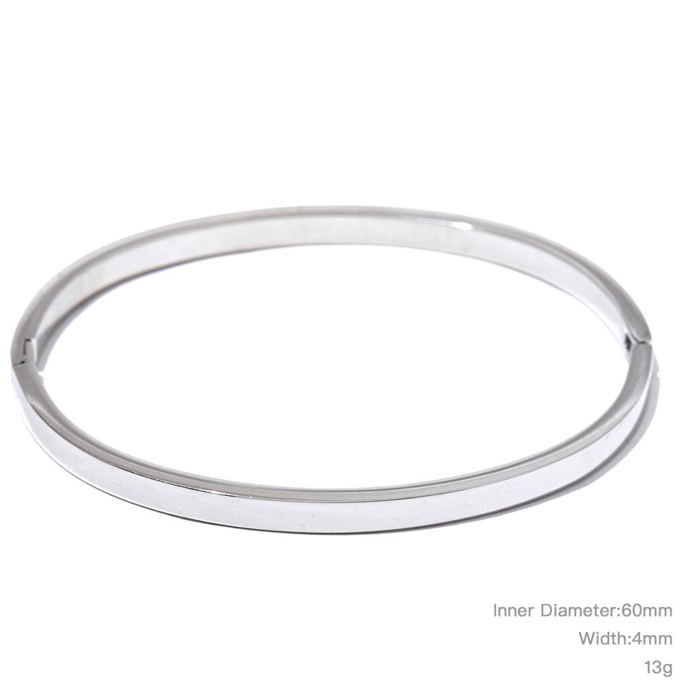 

Yhpup High Quality Stainless Steel Round Wide Bracelet Bangle Fashion Texture Gold Silver Color Waterproof Charm Jewelry Gift