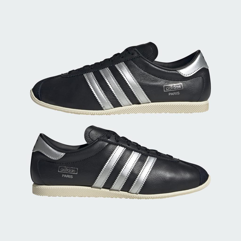 adidas PARIS IH9227 Unisex Originals Sneakers Core Black / Silver Metallic / Cream White