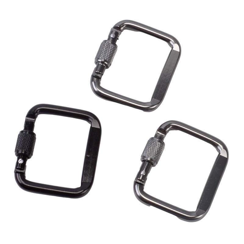 

Zhishi Square Flattened Threaded Lock Carabiner 10-Pack