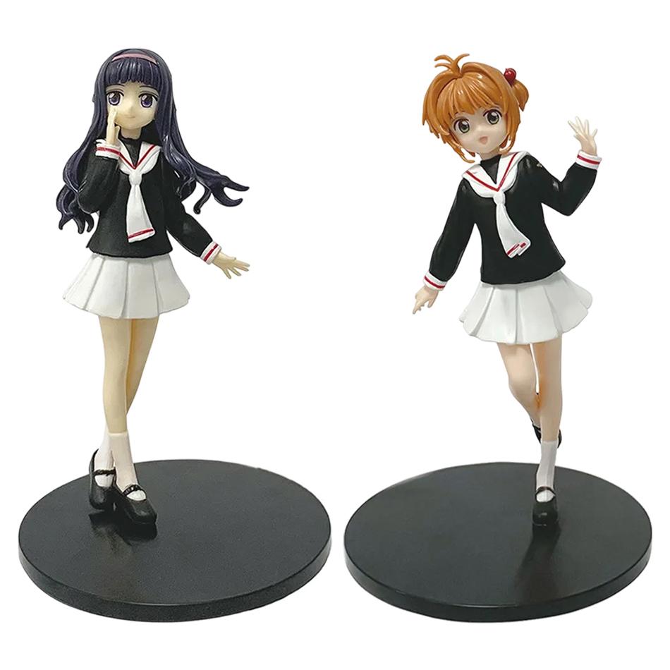 Auf Lager 16cm Anime Card Captor Sakura Figur Haruno Sakura Tomoyo Daidoji Action PVC Modell Sammlerstücke Spielzeug Kinder Weihnachtsgeschenk Heiß