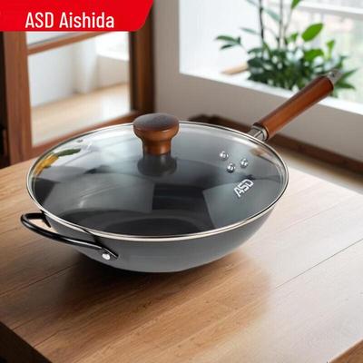 Healthy Uncoated Cast Iron Wok