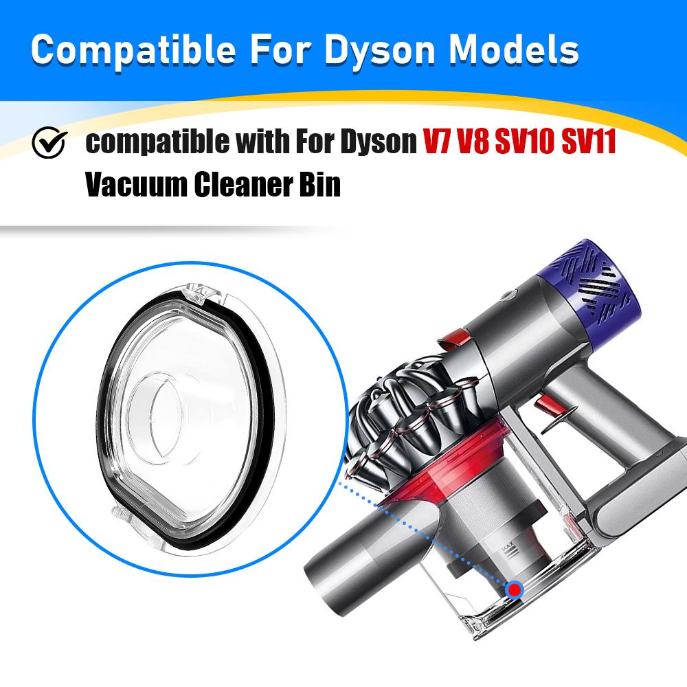 Dust Bin Replacement For Dyson V6 V7 V8 V11 V15 V10 V12Slim Vacuum Cleaner Canister Bin Dust Tank Sealing Ring And Base Lid Part