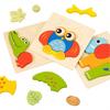 Tooky Toys Childrens/Kids Wooden Puzzle (Pack of 3)