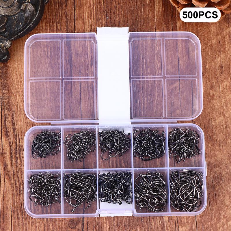 Fishhooks Strong Sharp Silver Circle Fishhook 3#-12# Jig Barbed Pesca Sea Fishing Set Portable Fishing Tackle Accessories