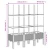 Planter with Trellis Light Grey 120 X 40 X 142.5 Cm PP