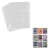 WISSUA Trading Card File, Compatible with 2-, 3-, and 4-Ring Cards, 9-Pocket Card Sheets for Collecting Pokemon, Yu-Gi-Oh!, and Other Cards, 7x9cm Poc
