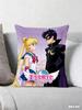 Sailor Moon Pillow Anime Fan Favorite Inner Senshi Print Decorative Pillow for Fans Magical Girl Home Decor and Anime Enthusia
