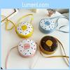 Cartoon Donut Design Children Crossbody Bag With Adorable Letter Image Use Daily