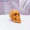Hot!Natural Cypress Engrave Skull Decor Small Statue - Halloween Decoration Party Decoration Props Home Room, Car Bar Decoration