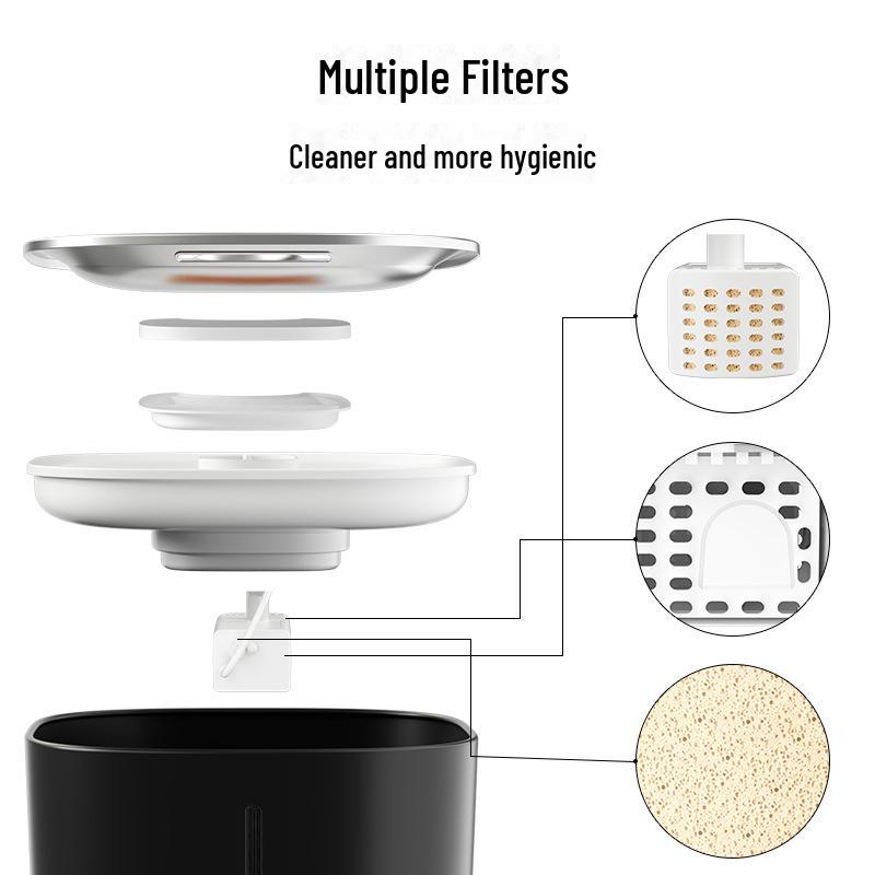 Wireless Smart Pet Drinking Fountain for Cats and Dogs, 4L Capacity, Circulating Water Design