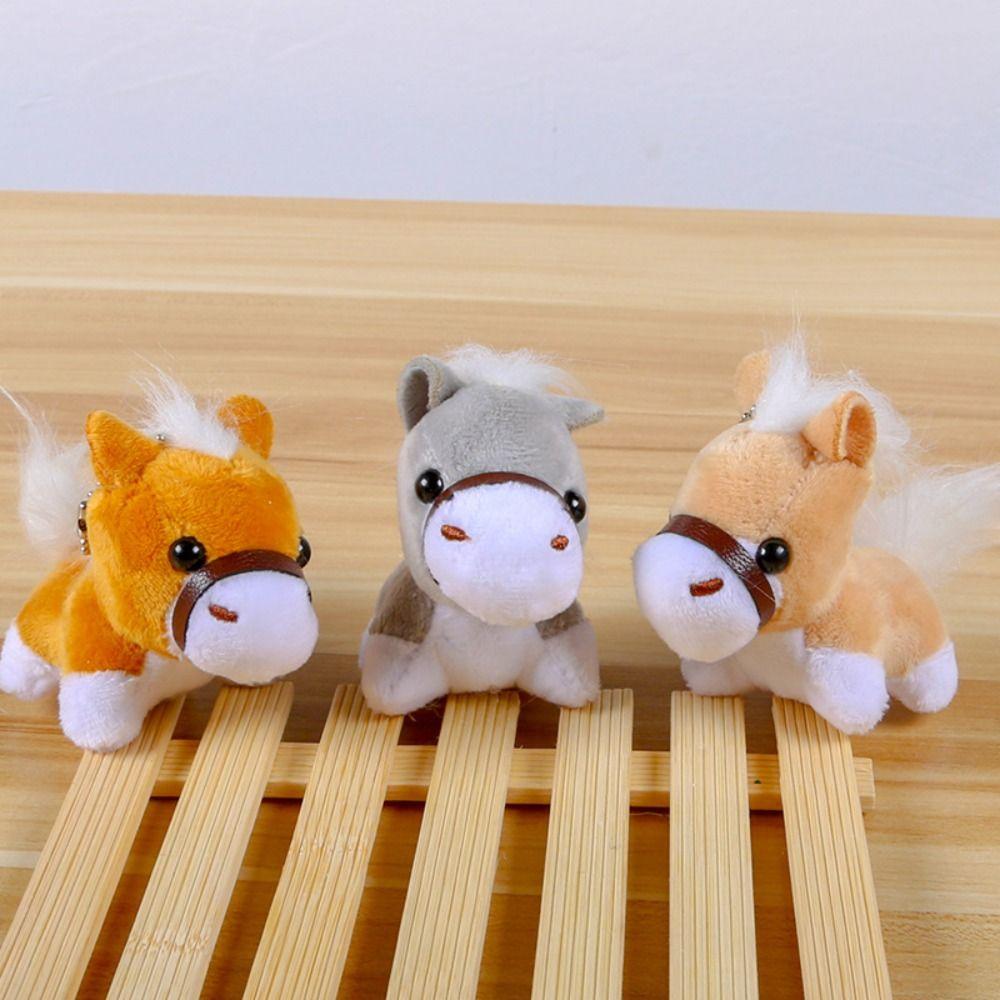 2Pcs Stuffed Animals Horse Stuffed Keychain Hanging Decor Plush Horses Toy Boy Girl