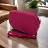 1Pc Oval Silicone Cosmetic Bag Coin Purse Large Capacity Multifunction Storage Bag Solid Color Small Item Bag Pouch