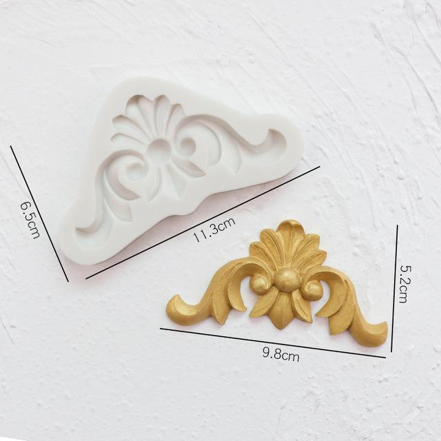 Blomsterranke Relief Silikonformer DIY Kakekant Fondant Kakedekoreringsverktøy Sugarcraft Sjokolade Leire Godteriformer