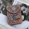 Bohemian Style Pu Flower Embellished Shoulder Bag With Magnet Closure For Daily Use