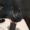 Shoulder Pouch PU Shoulder Bag Solid Color Hobo Bag Elegant Crescent Moon Underarm Bag  Travel