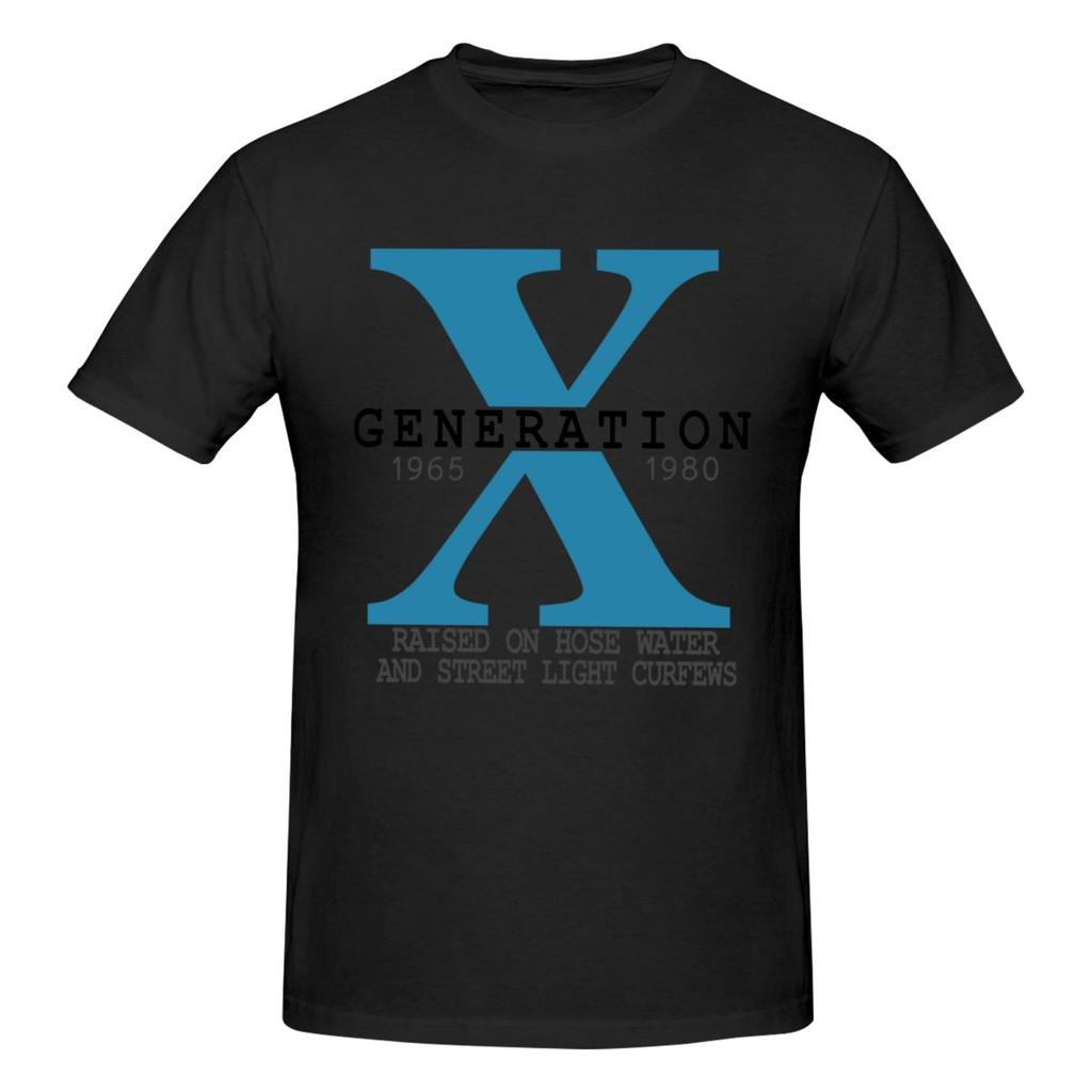 Unisex Gen X Funny T Shirt Streetwear Big Size Cotton Sleeve T Shirt Homme
