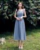 2025 New Off-the-Shoulder Bridesmaid Dress: Mid-Length, Slimming, with Fairy Charm for Special Occasions.