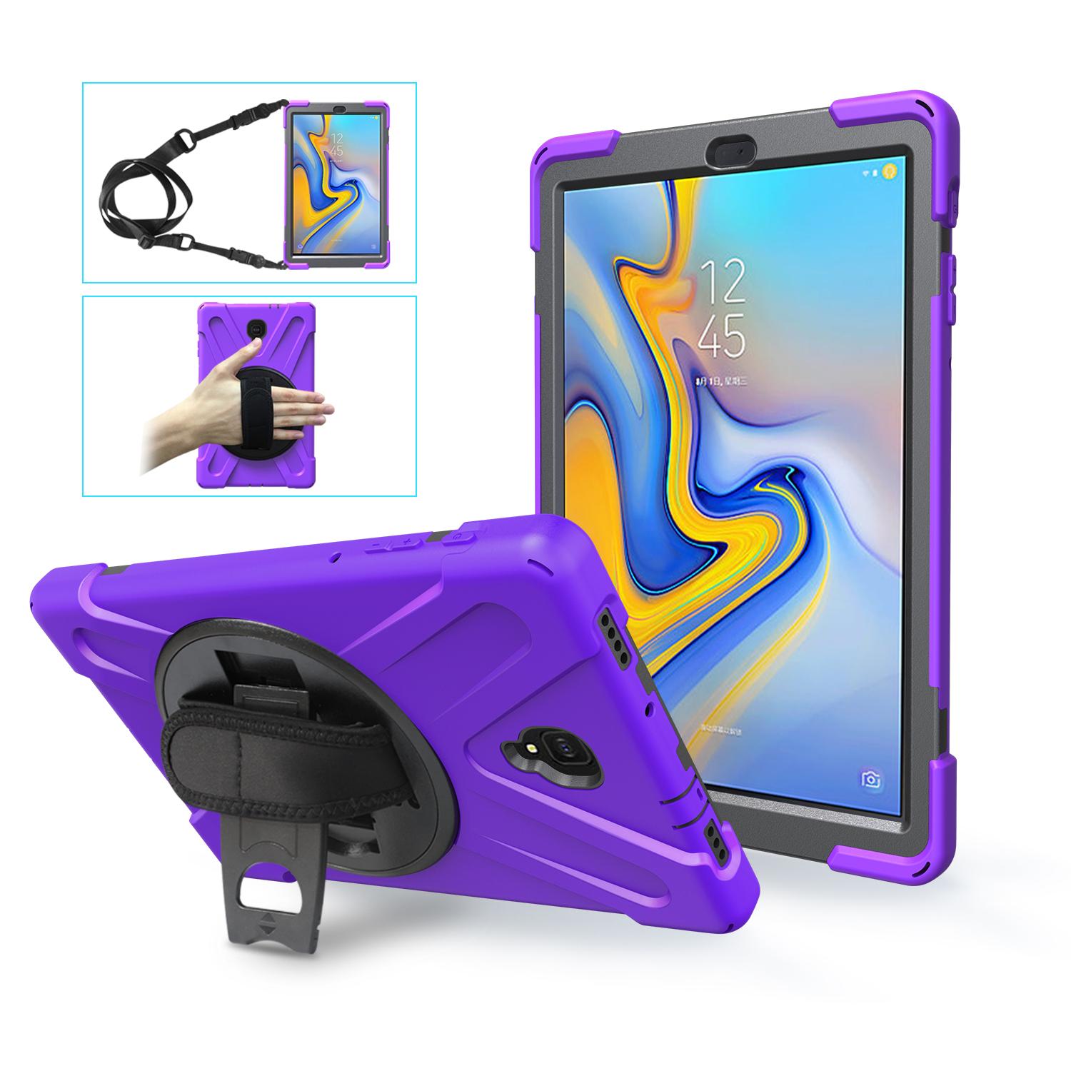 Draaiende hoes voor Samsung Tab S5E SM-T720 T725 A 10.5 T590 T595 10.1 T510 T515 Robuuste hoes Hand- en schouderband A 10.5 2018 T590 595