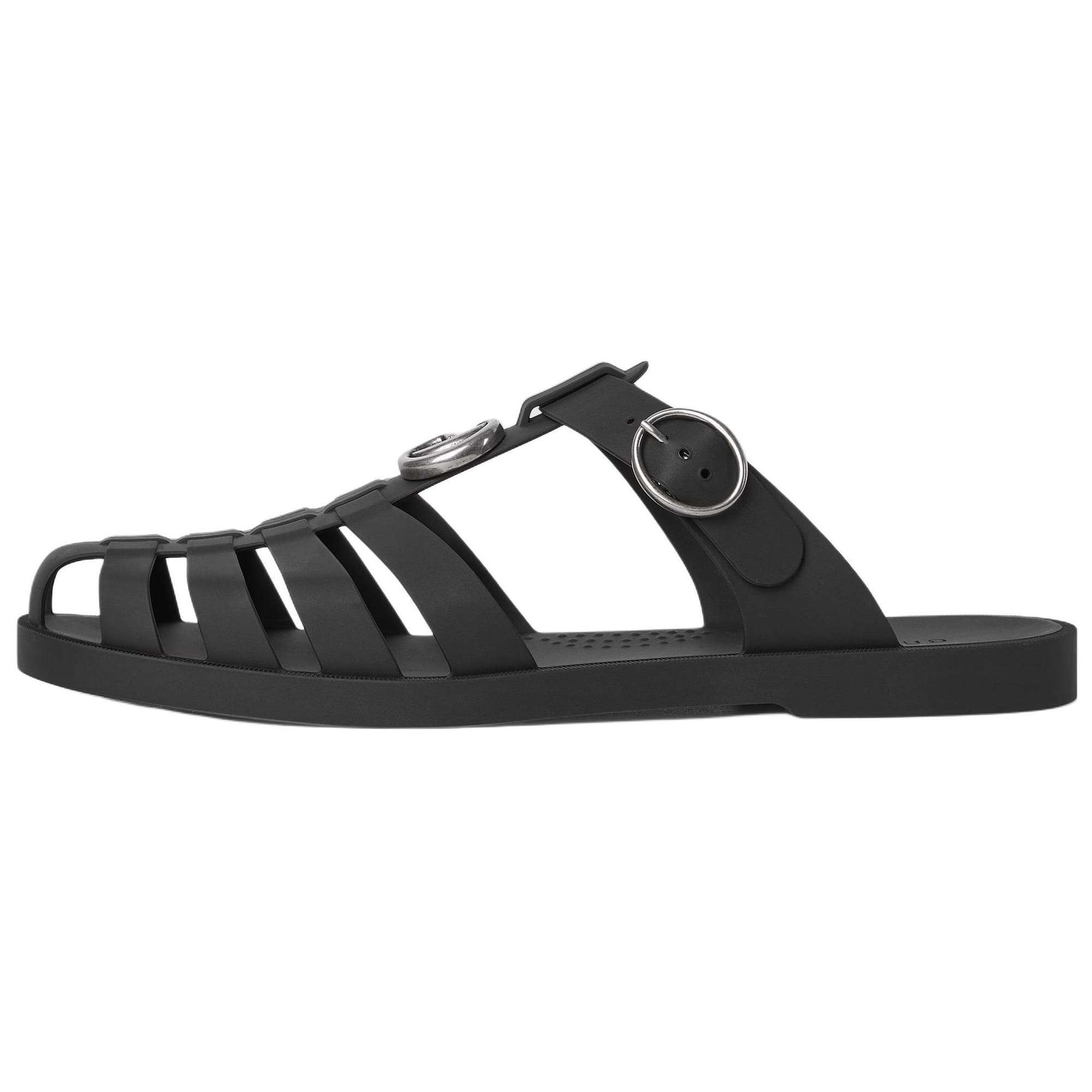 Gucci čības `Double G - Melnas`
