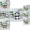 Adorable Plush Panda Keychain Cute Cartoon Animal Pendant Soft Toy With Pp Cotton Filling