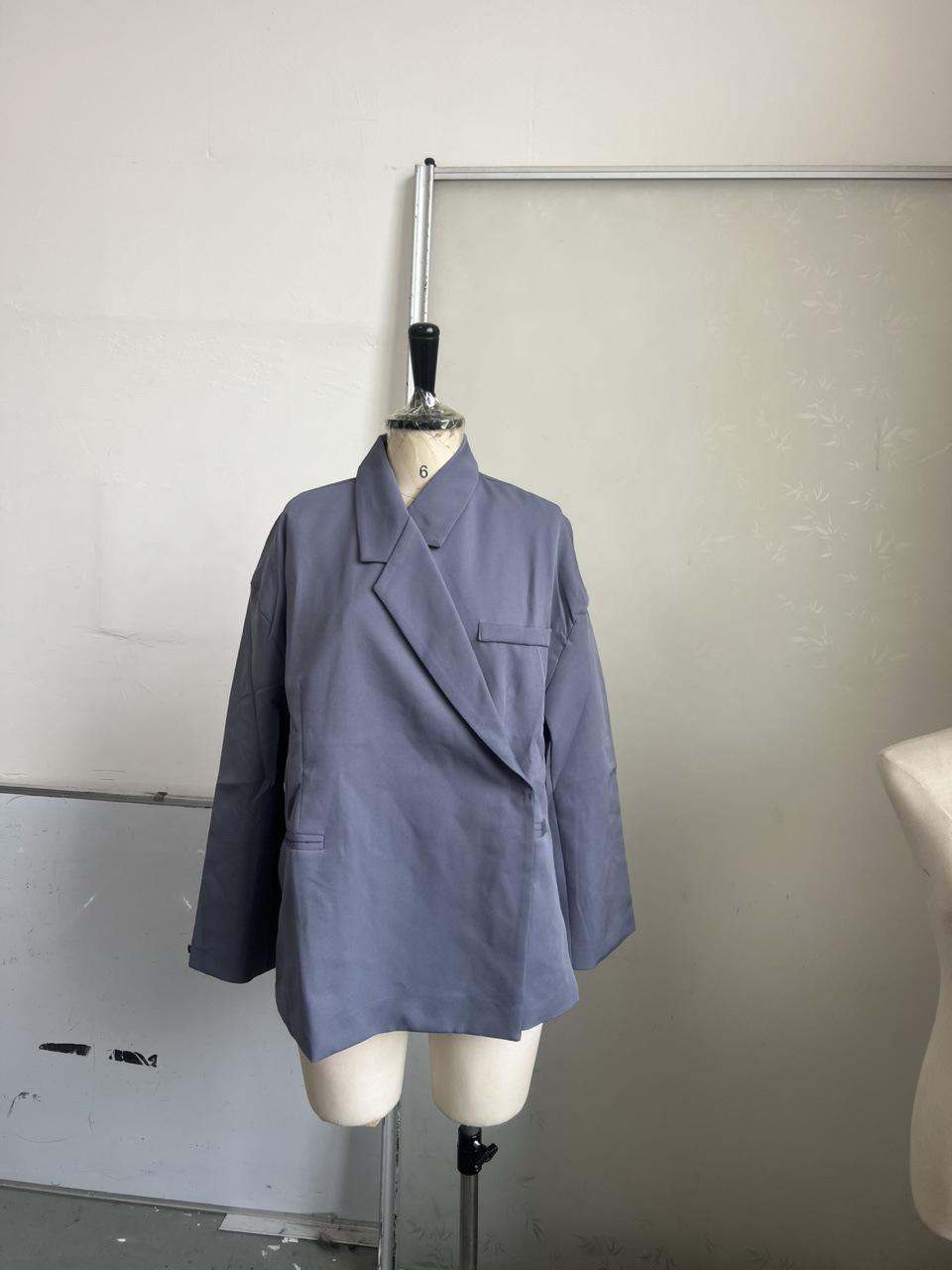 

In Stock: 2026 Spring Drape Shoulder Pad Midi Skirt Women s Suit Medium