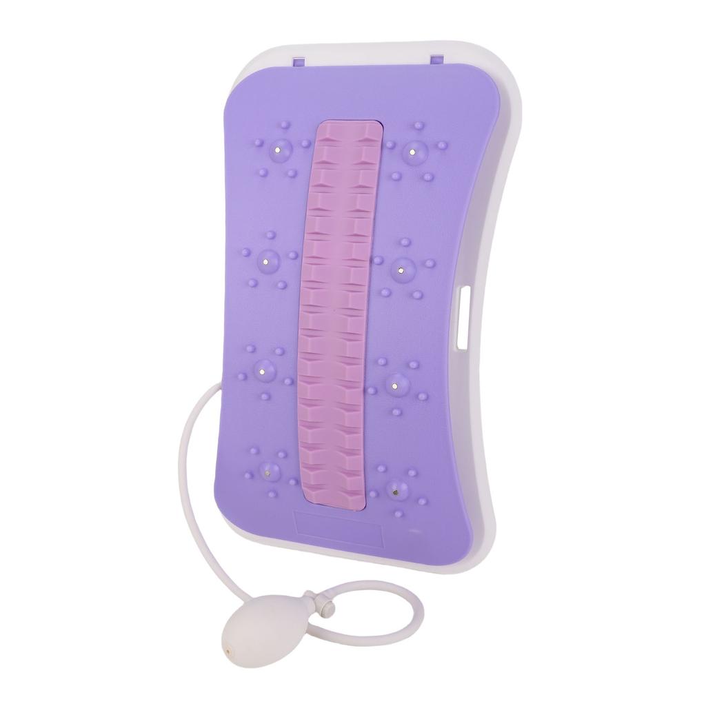 Aparat de întindere pentru suport lombar cu pompă manuală, înălțime reglabilă, instrument auxiliar pentru întinderea spatelui inferior pentru acasă și birou, mov