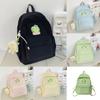 Dopamin Rucksack Für Mittelschüler Mit Einfarbigem Design Und Cartoon-Bären-Dekoration Für Den Schulgebrauch