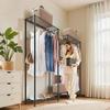 Clothing Garment Rack, Heavy Duty Closet Wardrobe, 7 Adjustable Tiers Clothes Racks with Steel Frame, 385.5 kg Load Capacity Clothes Rack with 4