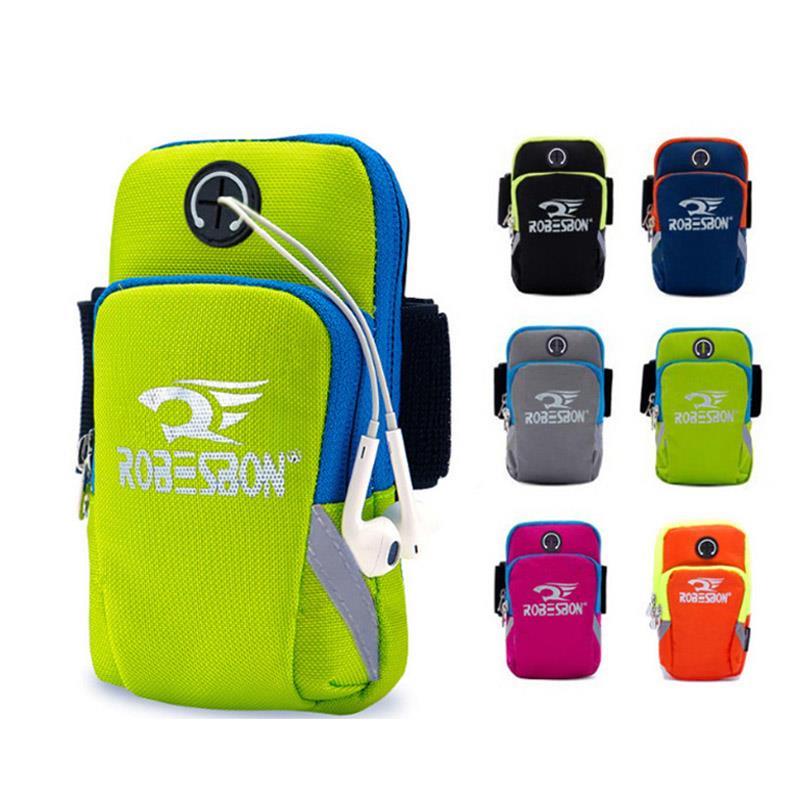 waterproof diving material men and womens outdoors sports running riding fitness equipment mobile phone wrist arm zipper bag rose red