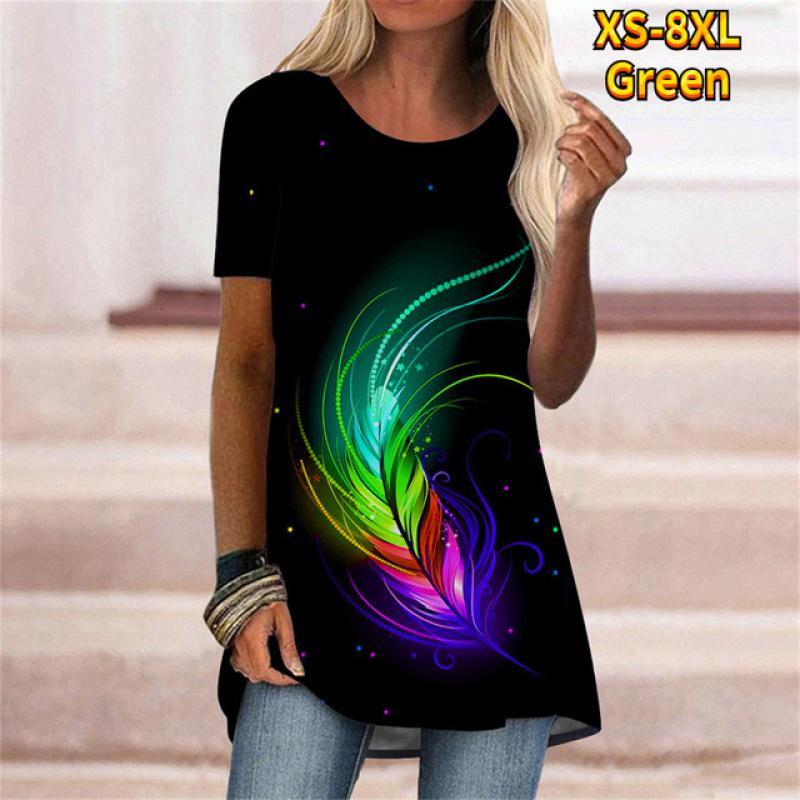 Fashion Cartoon Portrait 3D Print Women T-shirt With O Neck White Short Sleeve Women Clothes Leisure Summer Tops Pullover