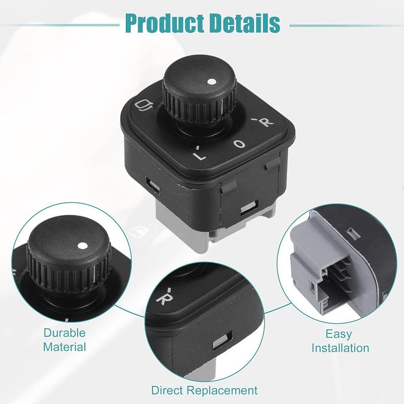 1K0959565J for Volkswagen Jetta Golf mk5 mk6 tiguan CC Passat B6 B7 Rear View Mirror Switch Adjustment Knob Car Accessories